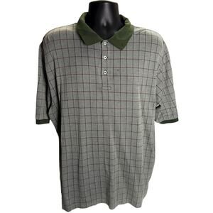 Polo Golf Ralph Lauren Men’s XXL Green Check Pima Cotton Polo Shirt Made in Peru